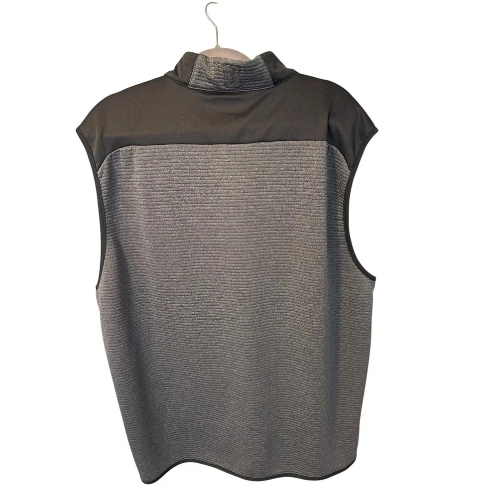 PGA Tour 2 Tone Gray Black Ottoman 1/2 zp Vest SZ XXL Golf Layering Prep Fairway